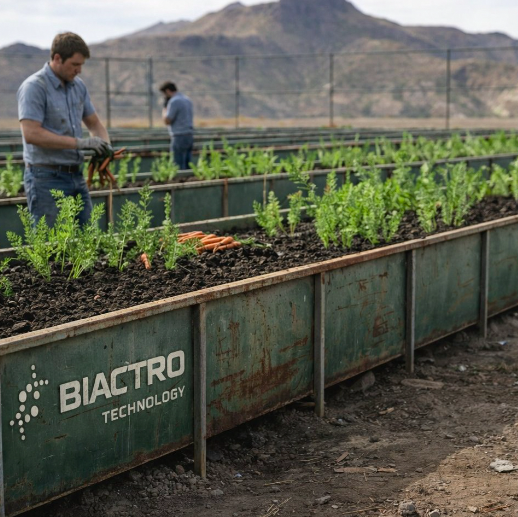 Aplicación agronómica de la enmienda orgánica Biactro